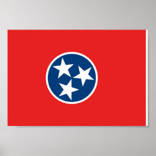 Tennessee-Flagge Poster