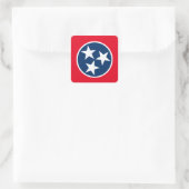 Tennessee-Flagge Quadratischer Aufkleber (Tasche)