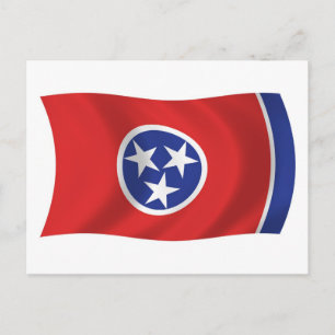 Tennessee-Flaggen-Postkarte Postkarte