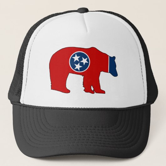 Tennessee-Flaggenbär Truckerkappe (Vorderseite)