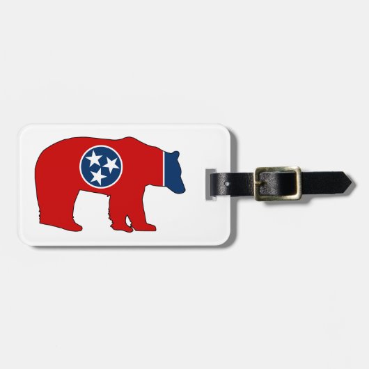 Tennessee-Flaggenträger Gepäckanhänger (Vorderseite horizontal)