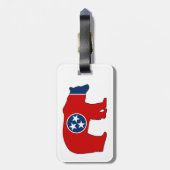 Tennessee-Flaggenträger Gepäckanhänger (Rückseite vertikal)