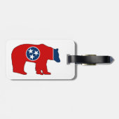 Tennessee-Flaggenträger Gepäckanhänger (Rückseite horizontal)