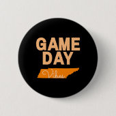 Tennessee Football Game Day Vibes Fall Tailgate Button (Vorderseite)