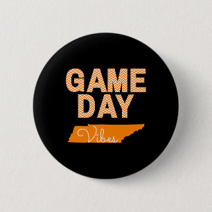 Tennessee Football Game Day Vibes Fall Tailgate Button