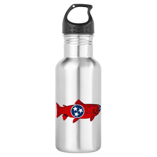 Tennessee Forellenfischen Edelstahlflasche (Vorderseite)