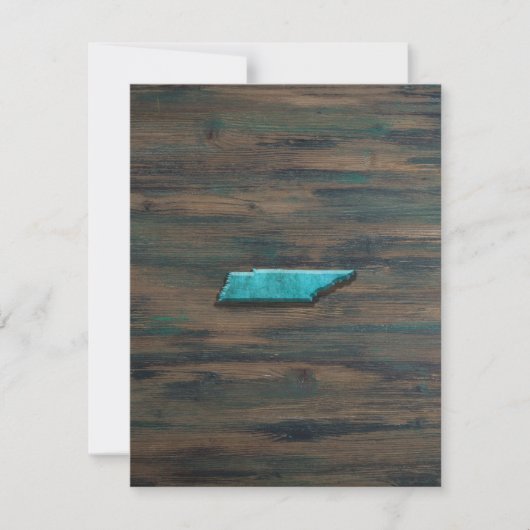 Tennessee Form Aquamarin Dankeskarte (Vorderseite)