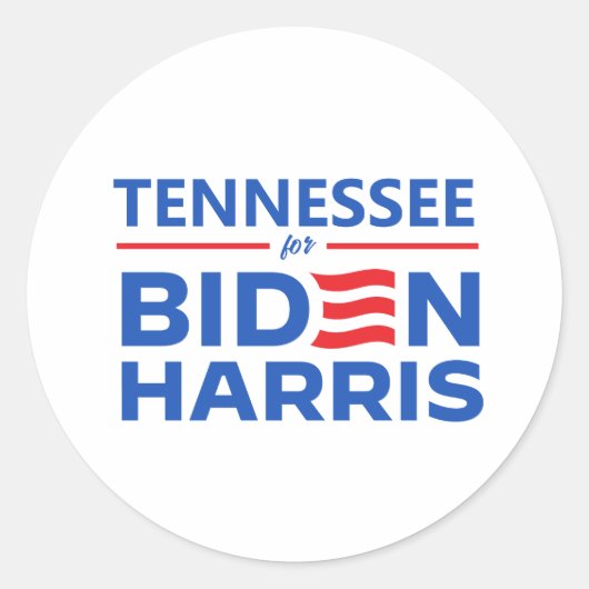 Tennessee für Biden Harris Runder Aufkleber (Vorderseite)
