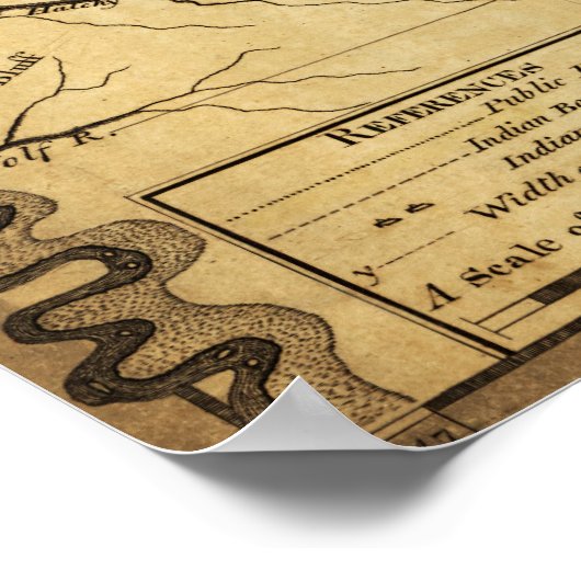 Tennessee GovernmentPanoramakarteTennessee Poster (Ecke)