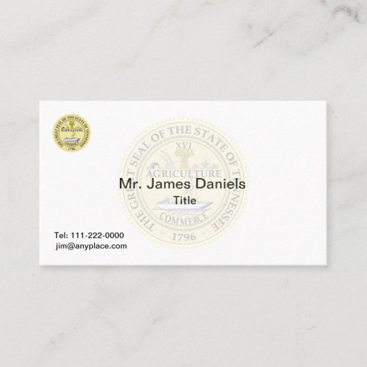 Tennessee Großes Siegel Visitenkarte (Vorderseite)