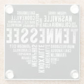 Tennessee Heart Liebe Nashville Cookeville Alcoa Glasuntersetzer (Rückseite)