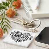 Tennessee Heart Nashville Memphis Alcoa Schlüsselanhänger (Vorderseite rechts)