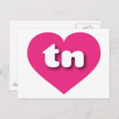 Tennessee heißen rosa Herz - I Liebe Postkarte (Vorne/Hinten)