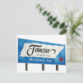 Tennessee heißt Sie herzlich willkommen auf der Po Postkarte (Stehend Vorderseite)