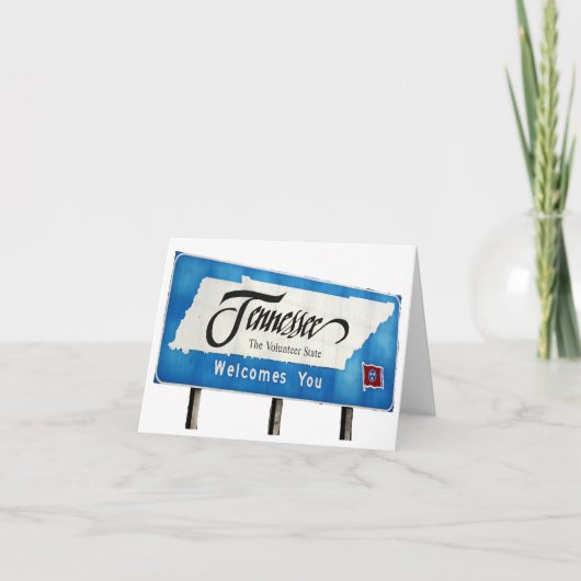 Tennessee heißt Sie herzlich willkommen Karte (Vorderseite)