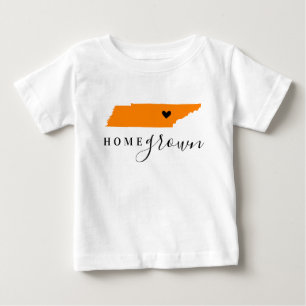 Tennessee Home Grown Orange und Schwarz Baby T-shirt
