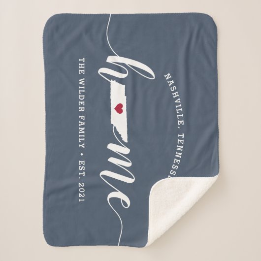 Tennessee Home State Personalized Sherpadecke (Vorderseite)