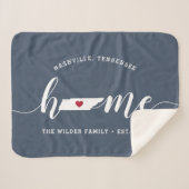 Tennessee Home State Personalized Sherpadecke (Vorderseite (Horizontal))