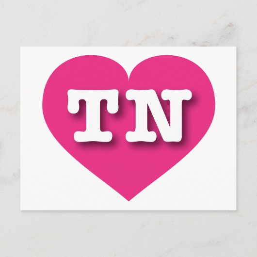 Tennessee Hot Pink Heart - I Liebe TN Postkarte (Vorderseite)