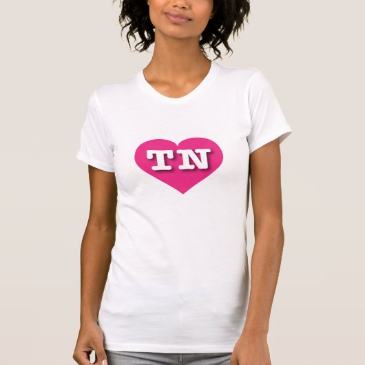 Tennessee Hot Pink Heart - I Liebe TN T-Shirt (Vorderseite)