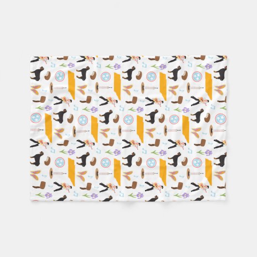 Tennessee-Icons Fleecedecke (Vorderseite (Horizontal))