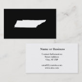 Tennessee in Weiß Visitenkarte (Vorne/Hinten)