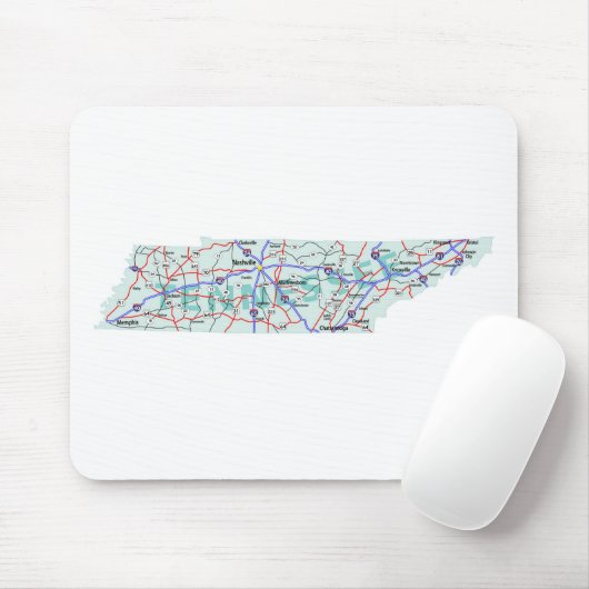 Tennessee Interstate Map Mousepad (Mit Mouse)