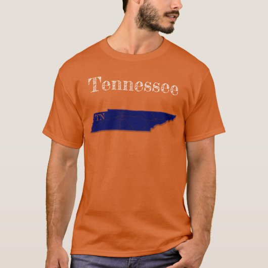 Tennessee-Interstate [Navy Blue Design] T-Shirt (Vorderseite)
