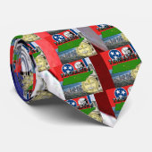 Tennessee Karte, Flagge, Staat Siegel und Bilder Krawatte (Gerollt)