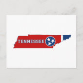 Tennessee Karte Gestaltete Staatsflagge mit Name (Vorderseite)