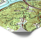 Tennessee-Karte von Knoxville (1978) Poster (Ecke)
