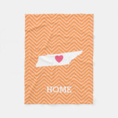 Tennessee Karte Zuhause Staat Liebe Fakultatives H Fleecedecke (Vorderseite)