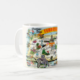 Tennessee-Karten-Tasse Kaffeetasse