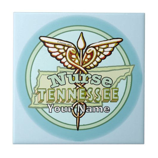 Tennessee Krankenpfleger Caduceus Fliese (Vorderseite)