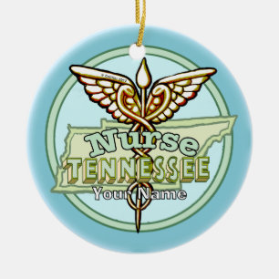 Tennessee Krankenpfleger Caduceus Keramik Ornament