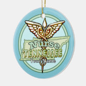 Tennessee Krankenpfleger Caduceus Keramik Ornament (Links)