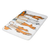 Tennessee Ladys Cowboy Boots Orange Mode Badematte (Schrägansicht)