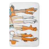 Tennessee Ladys Cowboy Boots Orange Mode Badematte (Vorderseite Vertikal)