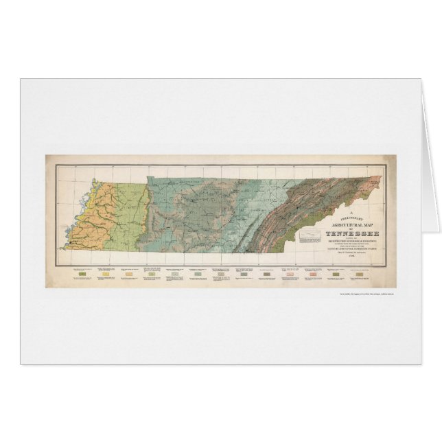 Tennessee-Landwirtschafts-Karte 1896 (Vorderseite (Horizontal))