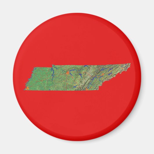 Tennessee Map Magnet (Vorne)