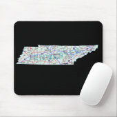 Tennessee Map Mousepad (Mit Mouse)