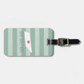 Tennessee Map Zuhause Staat Liebe mit individuelle Gepäckanhänger (Vorderseite horizontal)