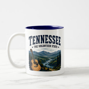 Tennessee Mountain Music Journey Zweifarbige Tasse