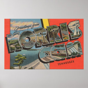 Tennessee - Norris-Stausee - Große Buchstabenszene Poster