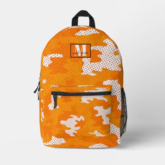 Tennessee Orange & White Camo Bedruckter Rucksack (Vorderseite)