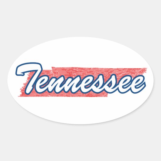 Tennessee Ovaler Aufkleber (Vorderseite)