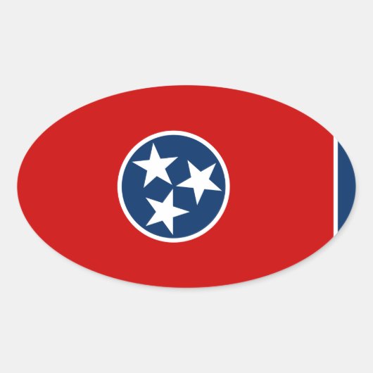 Tennessee Ovaler Aufkleber (Vorderseite)