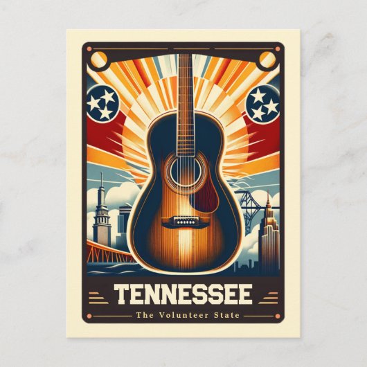 Tennessee | Patriotischer Geist Vintag Postkarte (Vorderseite)