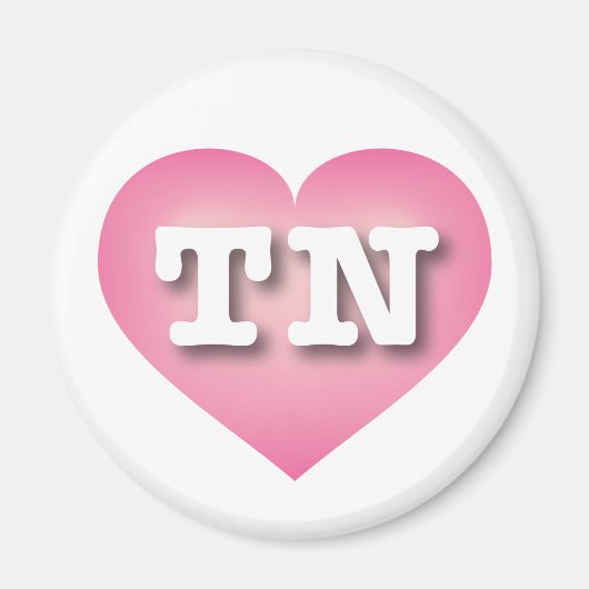 Tennessee Pink Fade Heart - I Liebe TN Magnet (Vorne)