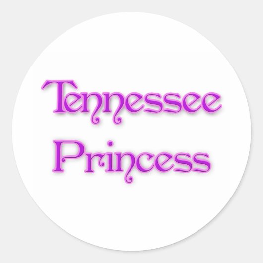 Tennessee Princess Runder Aufkleber (Vorderseite)